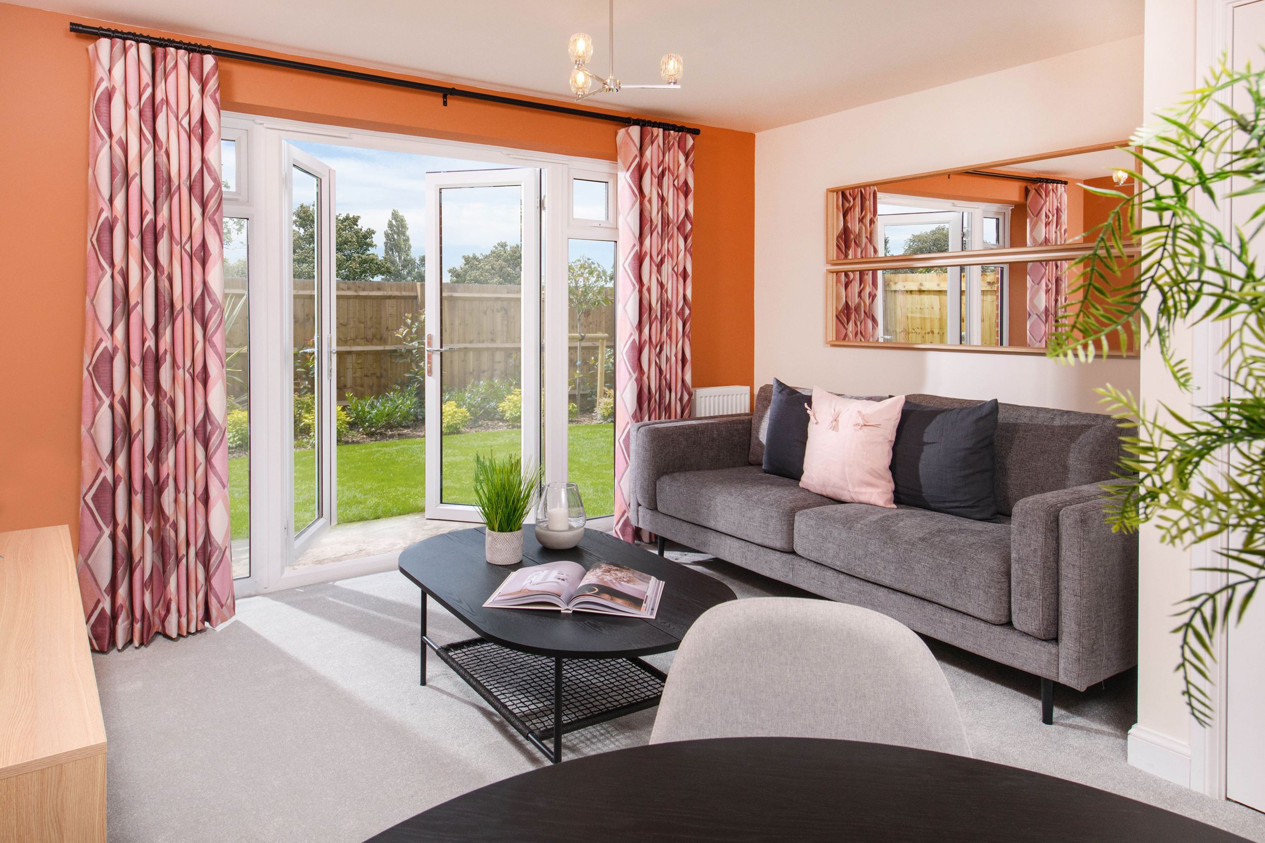 Wilford lounge with dining area featuring French doors onto garden