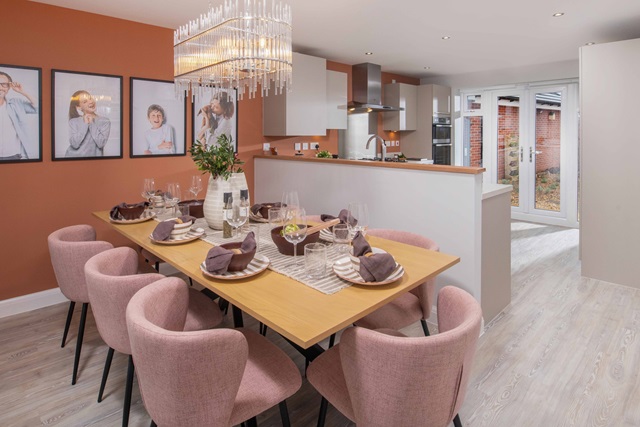 Modern kitchen-diner in the four bedroom Moss